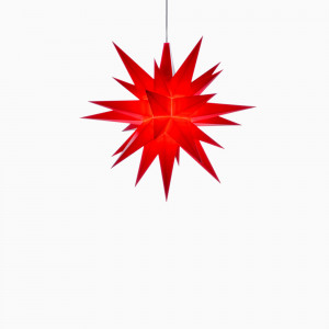 Julstjärna Herrnhuter Röd 13 cm med transformator