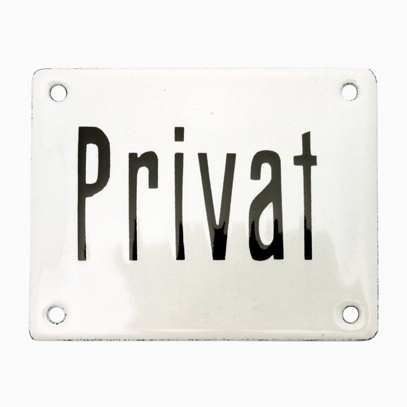 Product Image for Emaljskylt privat