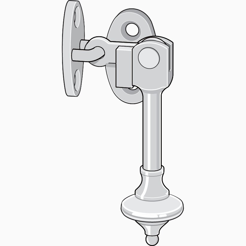 Product Image for Fönsterlås Posthuset mässing kort