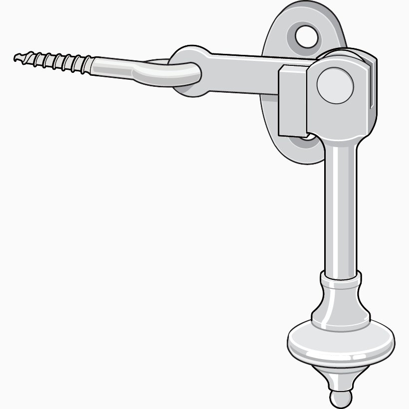 Product Image for Fönsterlås Posthuset mässing lång m skruvögla