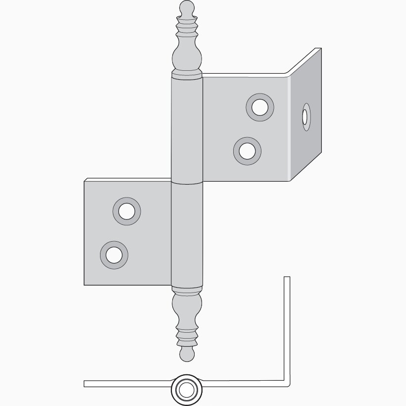Product Image for Franskt gångjärn 90 mm - Å höger