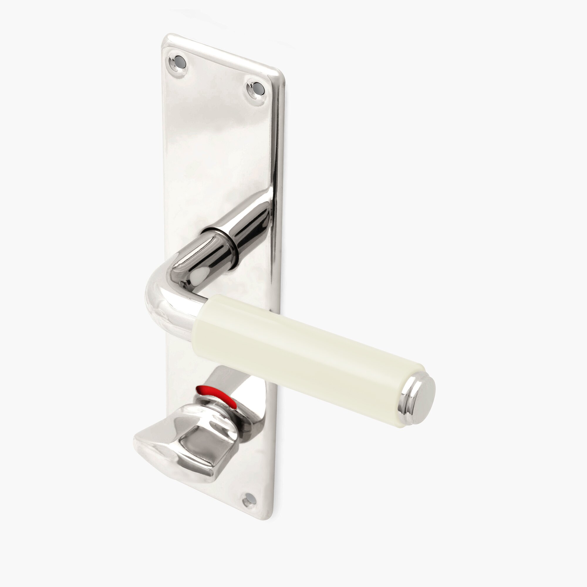 Product Image for Funkistrycke Byggfabriken benvit profilknopp långskylt WC 50-tal
