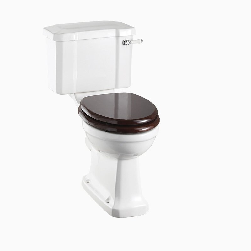 Product Image for Golvstående WC Mjukstängande, rimless mahognysits