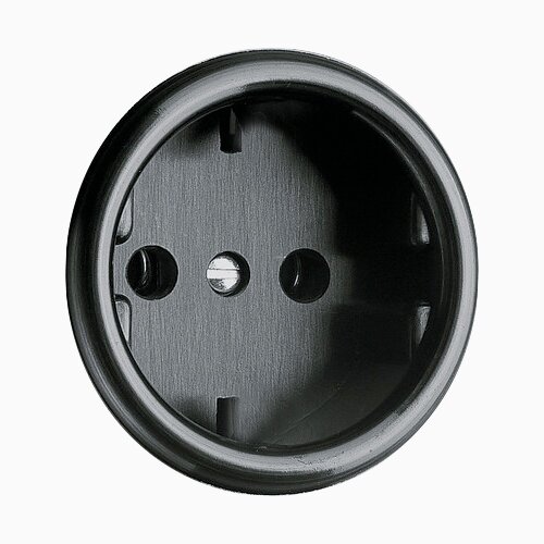 Product Image for Insats till vägguttag svart bakelit