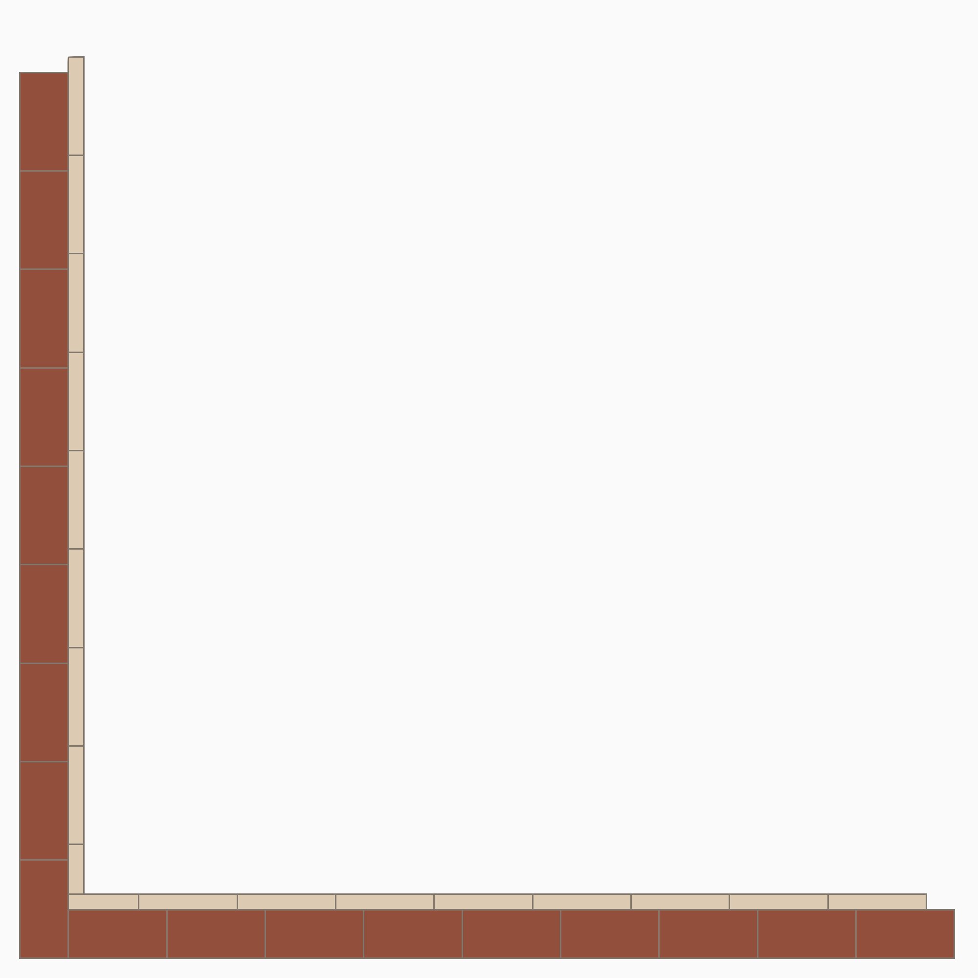 Product Image for Klinker Victorian Floor Tiles bård 99 mm Red / White