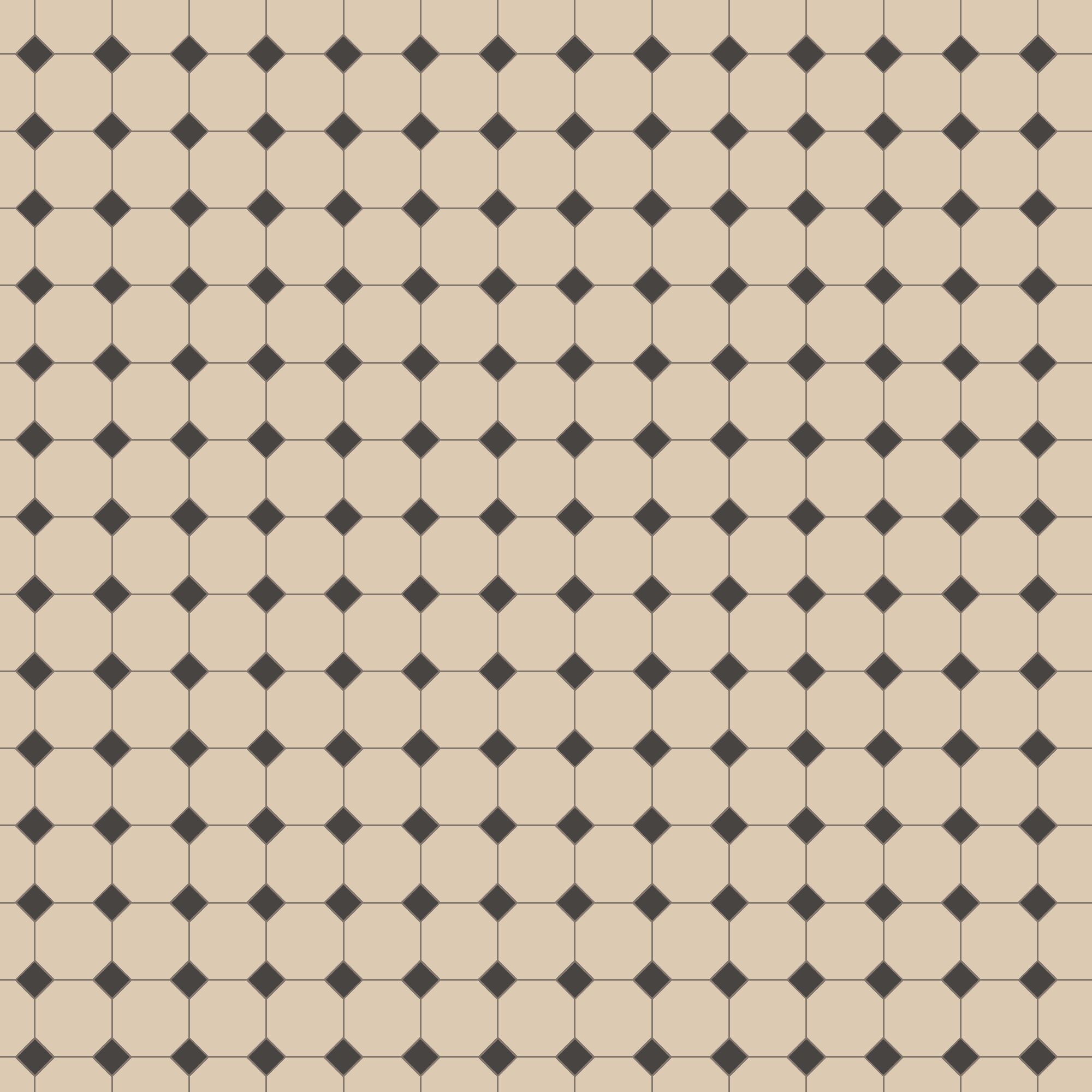 Product Image for Klinker Victorian Floor Tiles mönster Harrogate White / Black