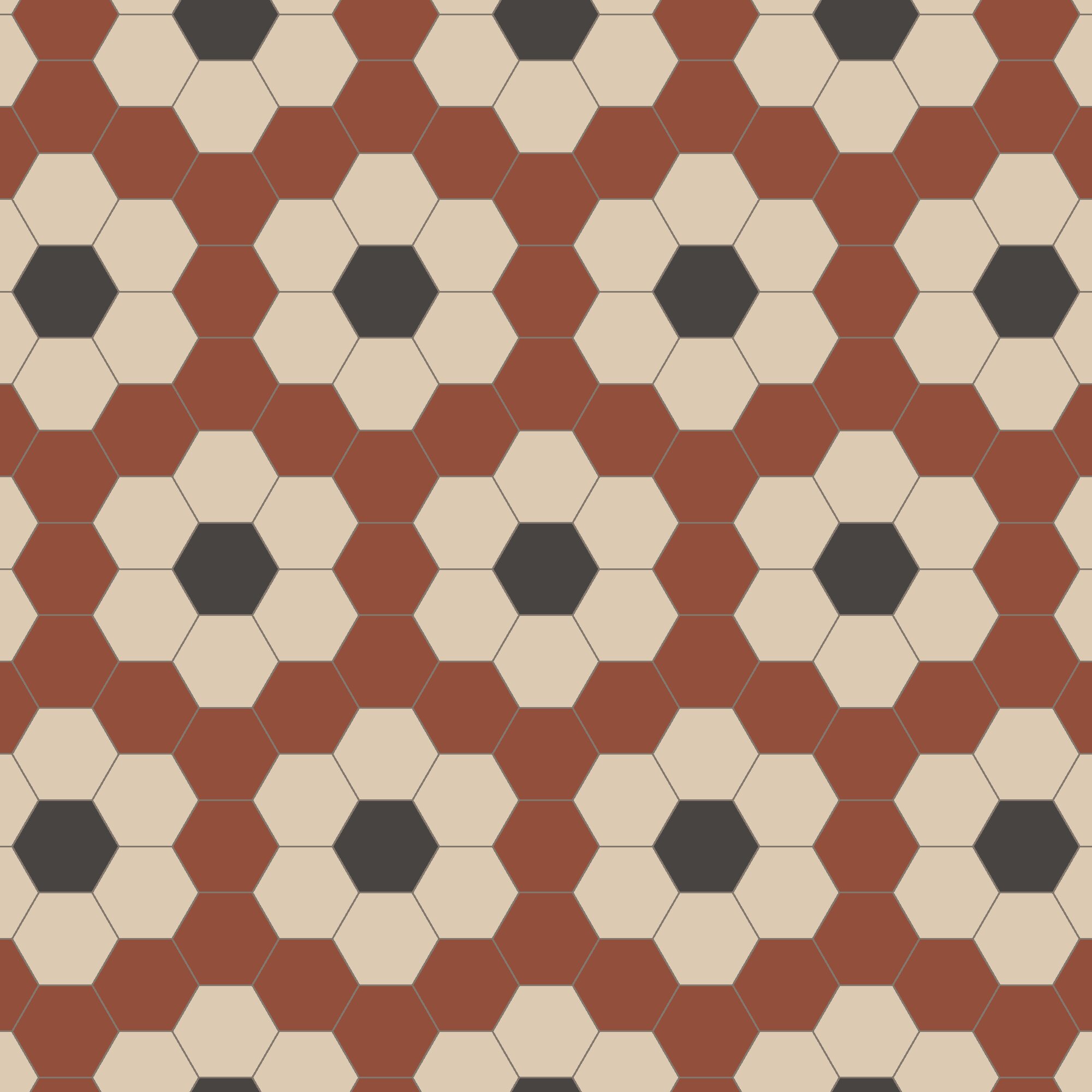 Product Image for Klinker Victorian Floor Tiles mönster Stratford Red / White / Black