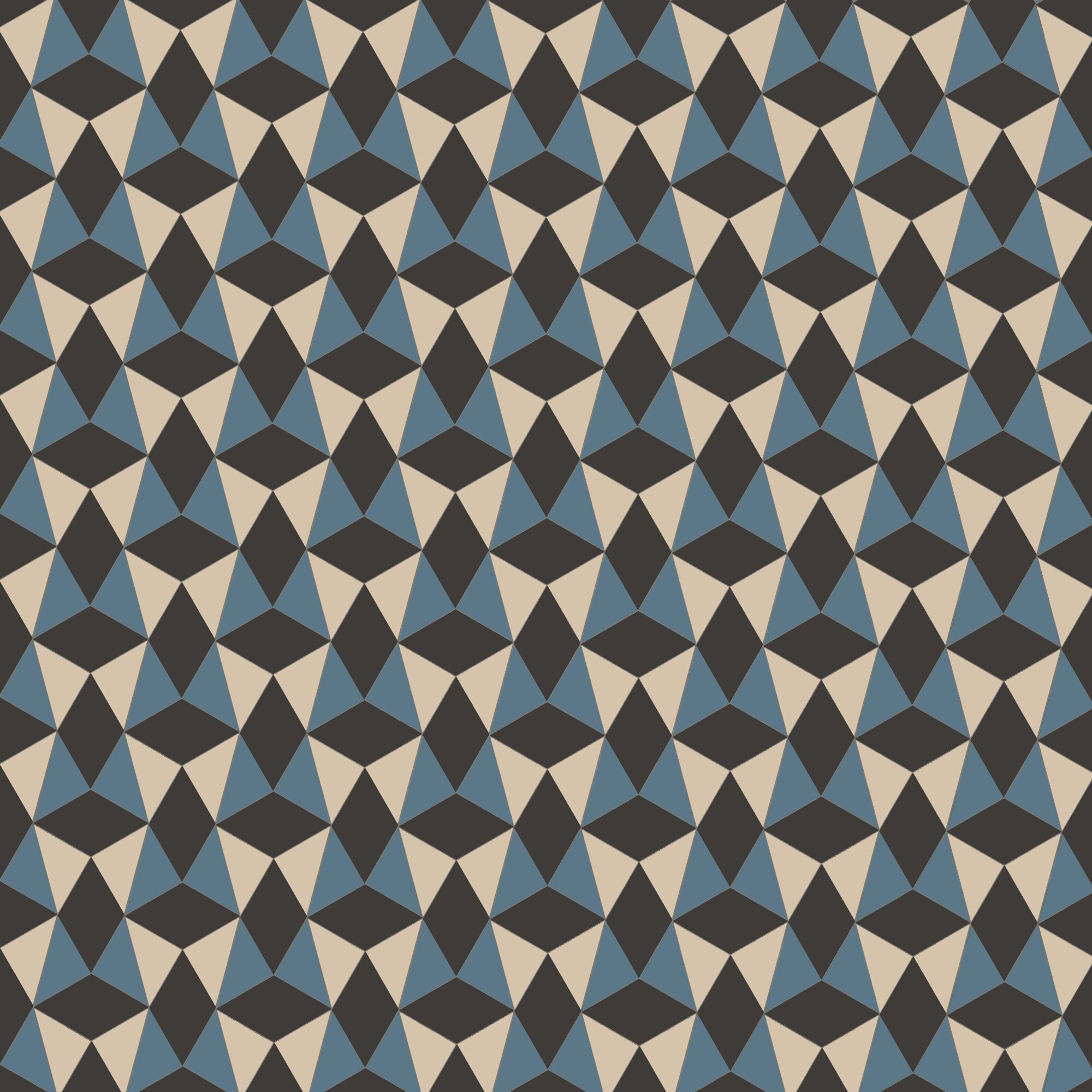Product Image for Klinker Victorian Floor Tiles mönster Worthing Blue / Black / White