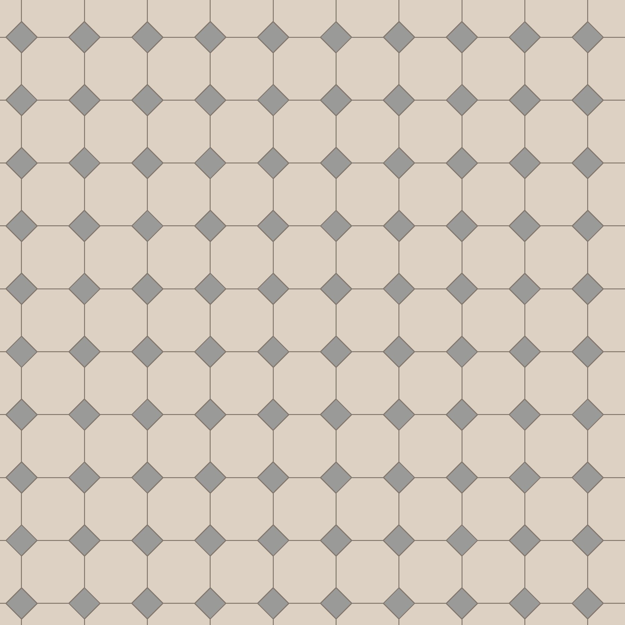 Product Image for Klinker Victorian Floor Tiles mönster York Dover White / Grey
