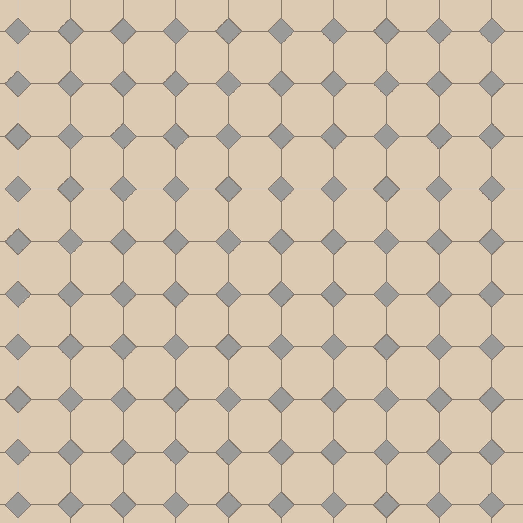 Product Image for Klinker Victorian Floor Tiles mönster York White / Grey