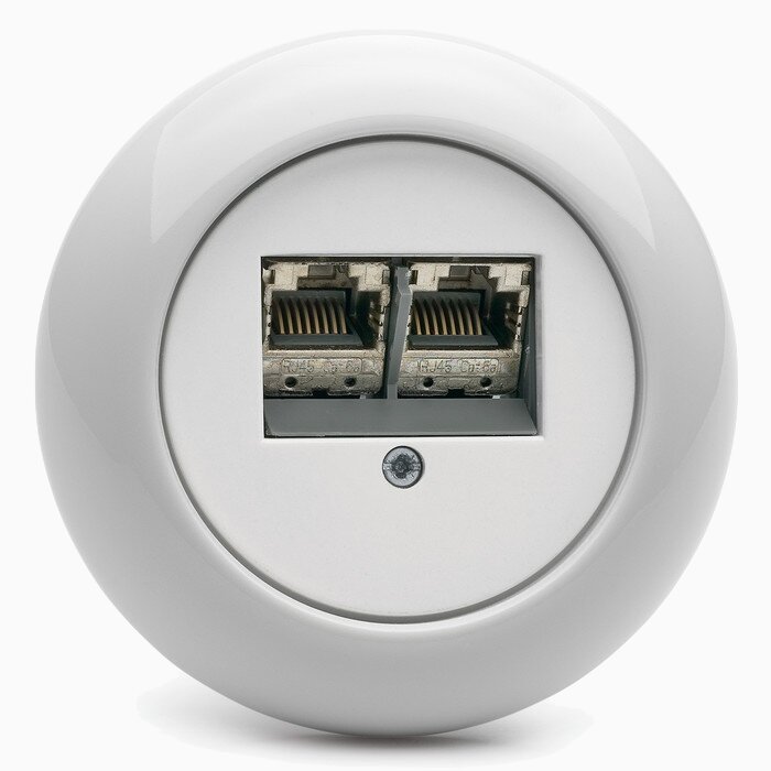 Product Image for Modularuttag vit porslin med ring