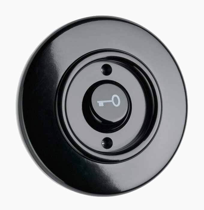 Product Image for Signalknapp Nyckel svart bakelit med ring