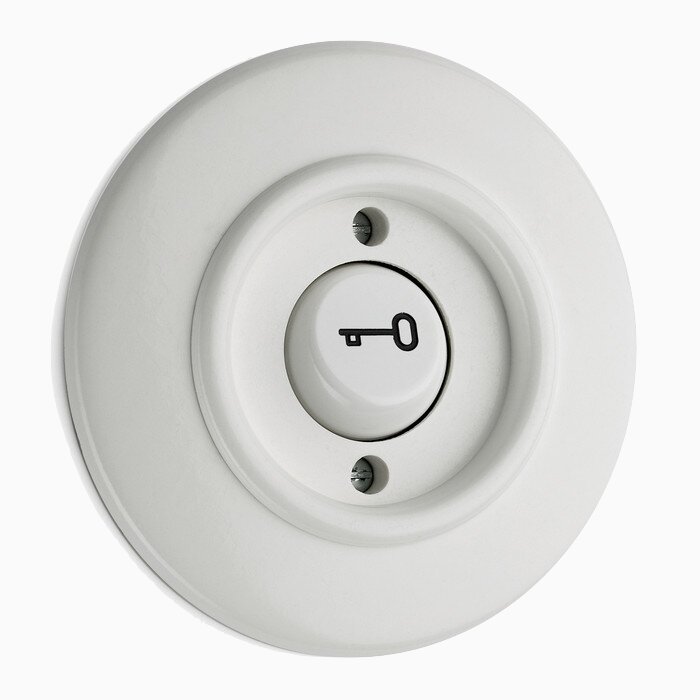 Product Image for Signalknapp Nyckel vit med ring