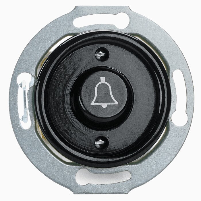 Product Image for Signalknapp Ringklocka svart bakelit insats