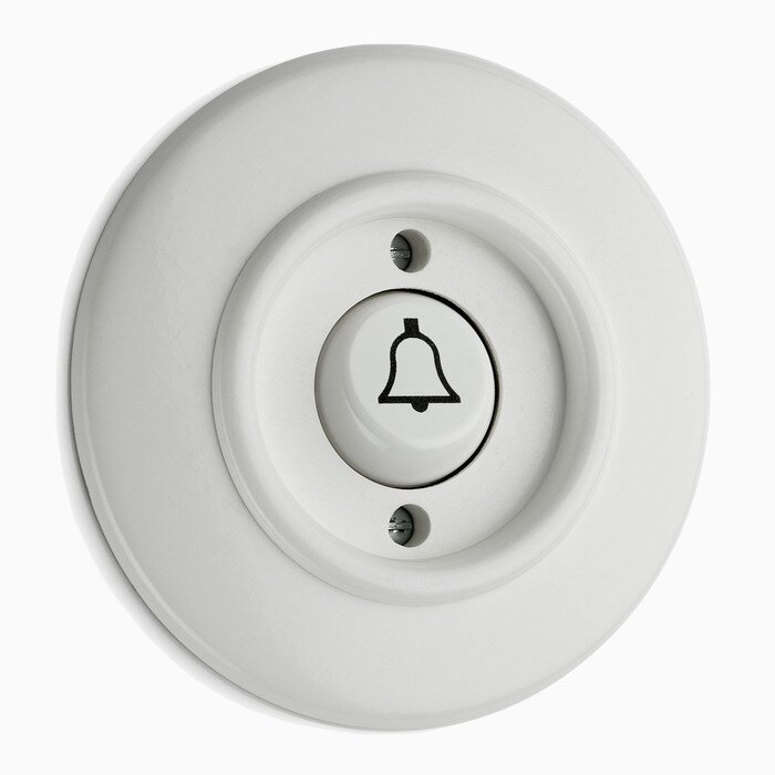 Product Image for Signalknapp Ringklocka vit med ring