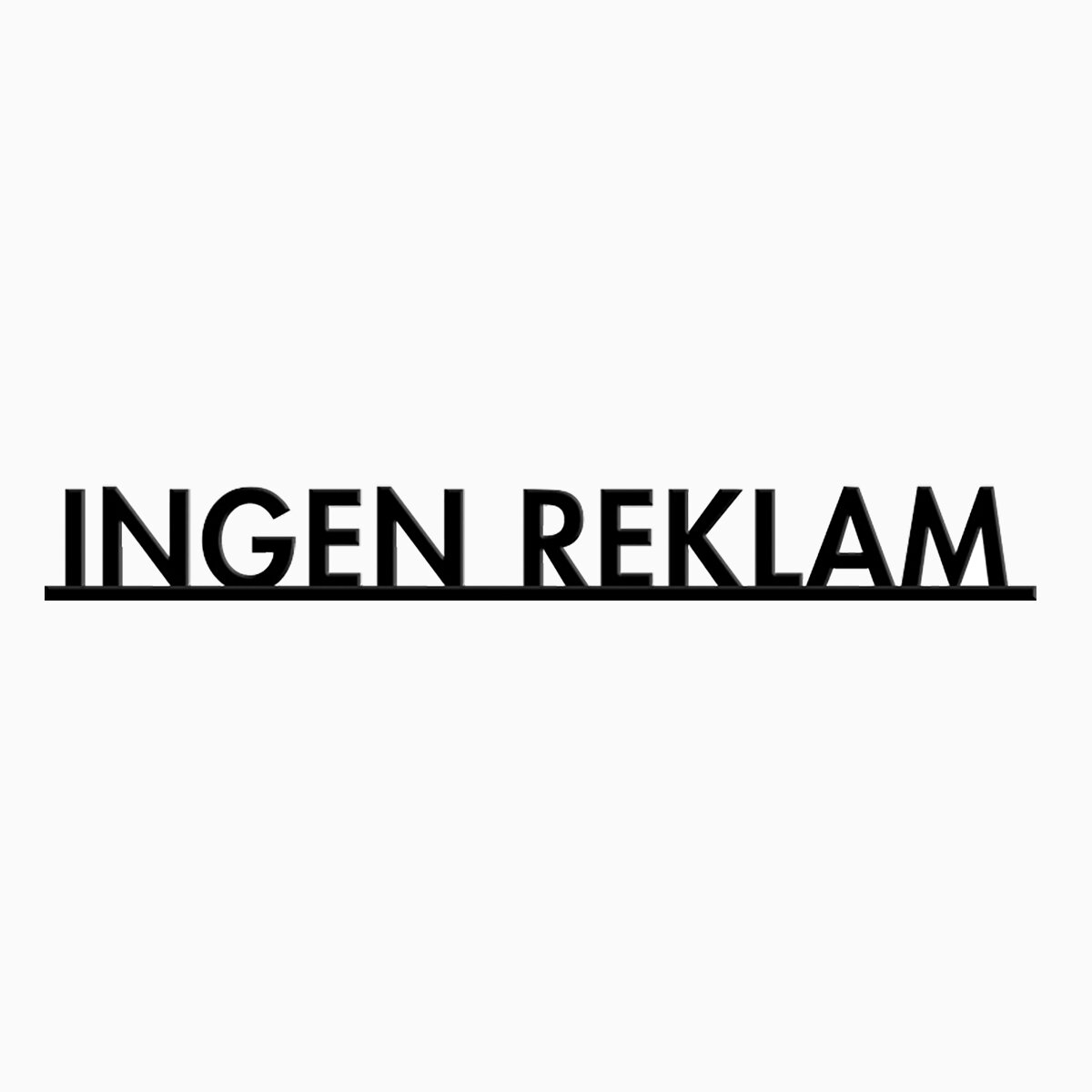 Product Image for Skylt, ingen reklam svart