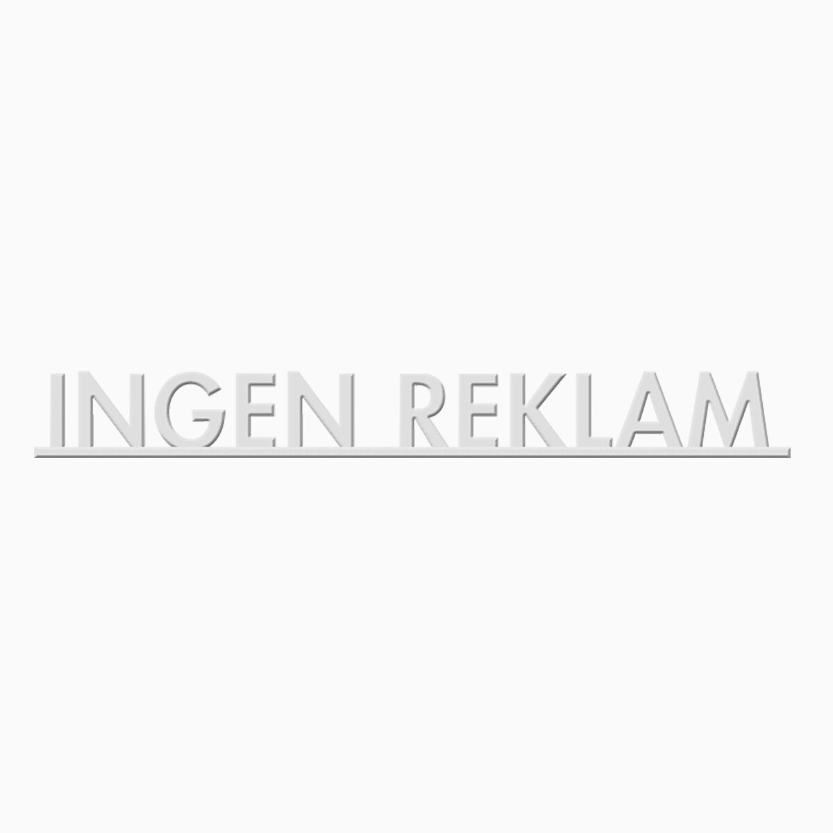 Product Image for Skylt, ingen reklam vit