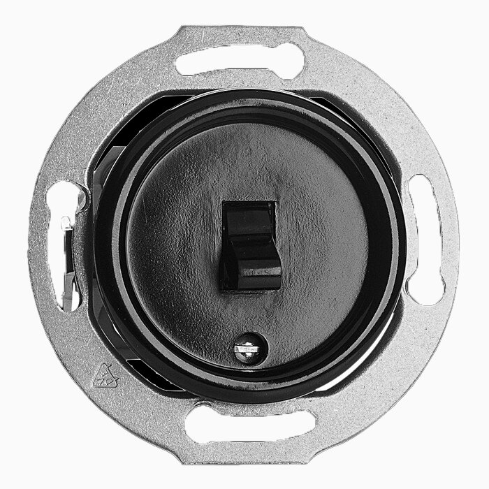 Product Image for Strömbrytare Kors Vipp svart bakelit insats