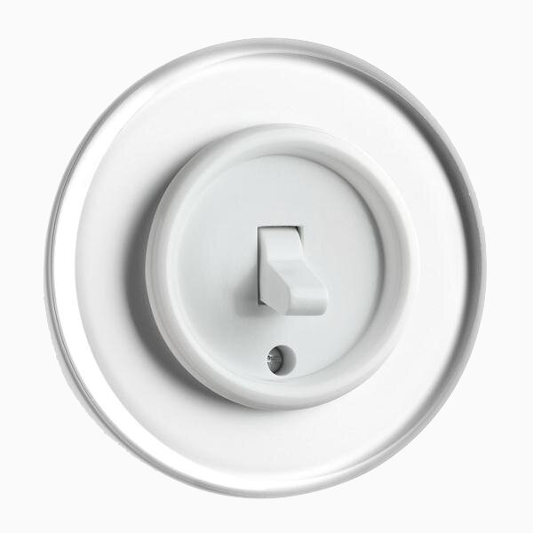 Product Image for Strömbrytare Kors Vipp vit med glasring