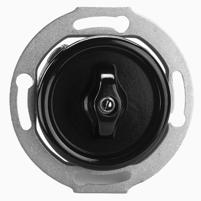 Product Image for Strömbrytare Kors Vred svart bakelit insats