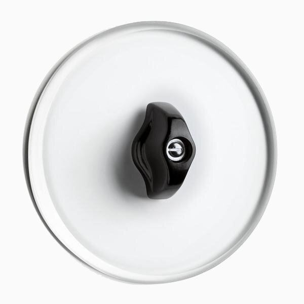 Product Image for Strömbrytare Kors Vred svart bakelit med glasring