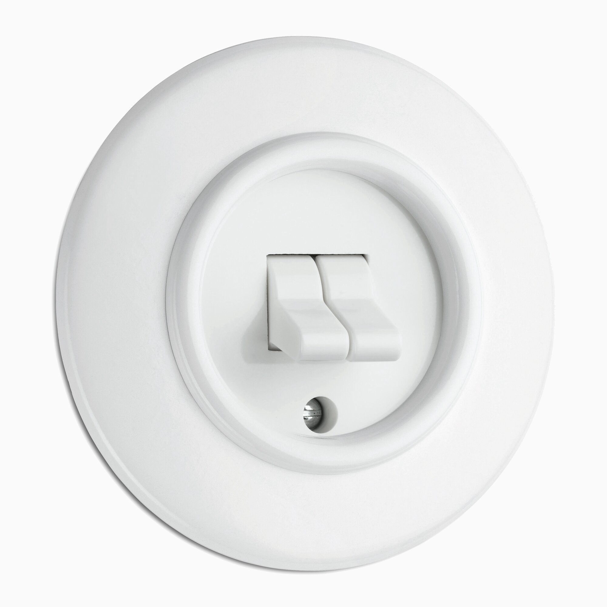 Product Image for Strömbrytare Kron Dubbelvipp vit med ring