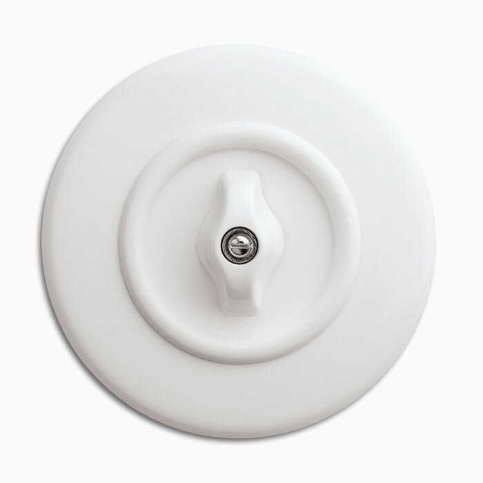 Product Image for Strömbrytare Kron Vred vit med ring