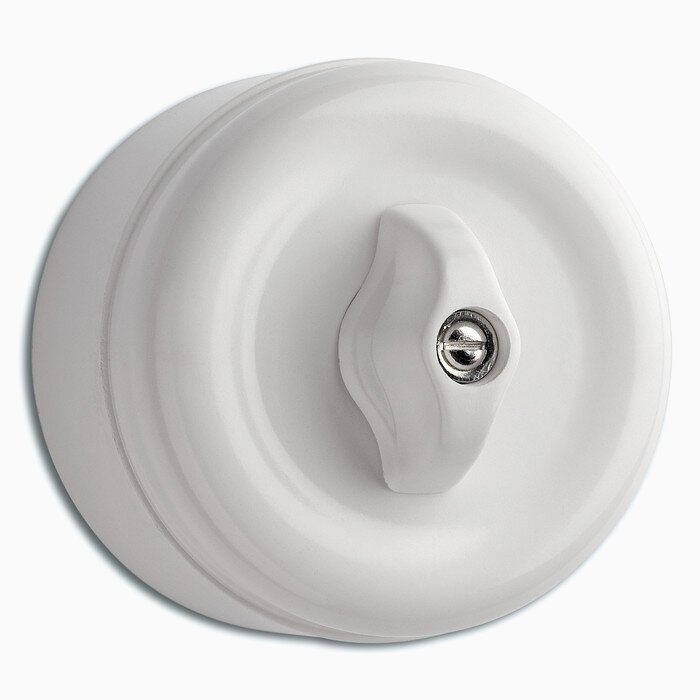 Product Image for Strömbrytare Kron Vred vit utanpåliggande