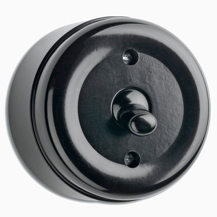 Product Image for Strömbrytare Trapp Vipp svart bakelit utanpåliggande
