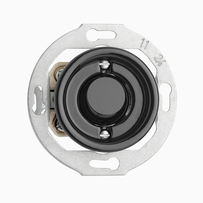 Product Image for Strömbrytare Trapp Vipp svart porslin insats