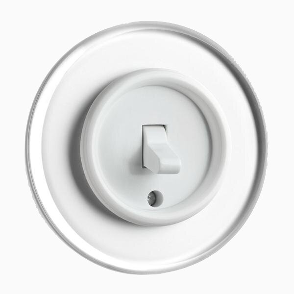 Product Image for Strömbrytare Trapp Vipp vit med glasring