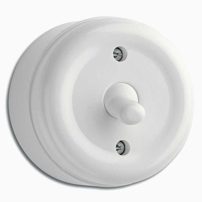 Product Image for Strömbrytare Trapp Vipp vit utanpåliggande