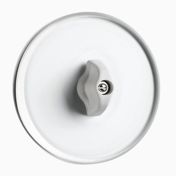 Product Image for Strömbrytare Trapp Vred vit med glasring