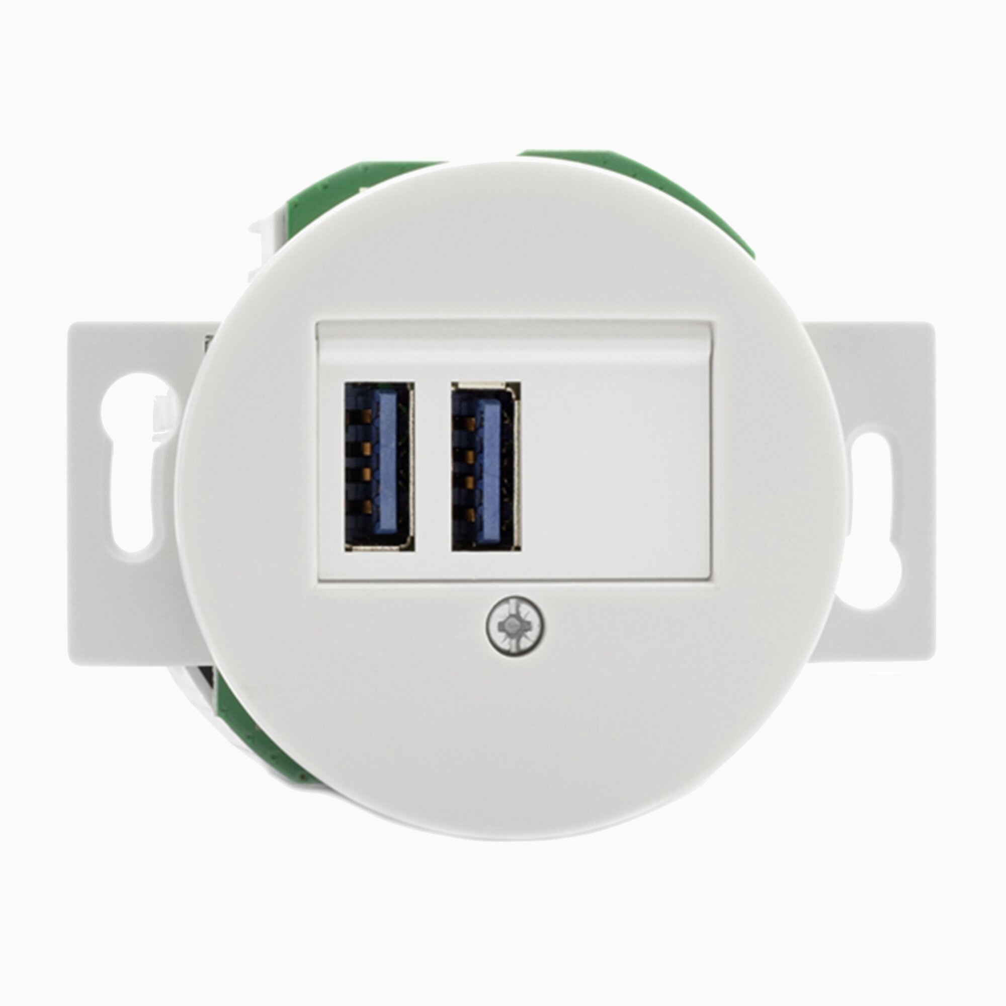 Product Image for USB-uttag vit porslin insats