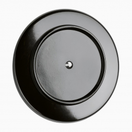 Blindlock svart bakelit med ring