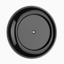 Blindlock svart porslin med ring