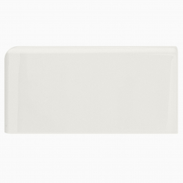 Kakel H&E Smith Subway Half Tile hörnavslut vänster Peony White