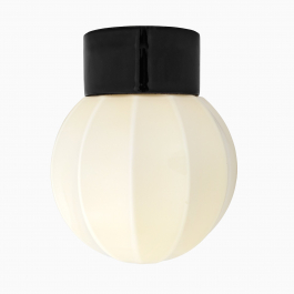 Lampa Deco rak gräddvit/svart IP54 | Byggfabriken