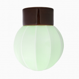 Lampa Deco rak pastellgrön/brun IP54