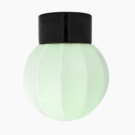 Lampa Deco rak pastellgrön/svart IP54
