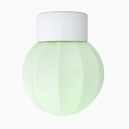 Lampa Deco rak pastellgrön/vit IP54