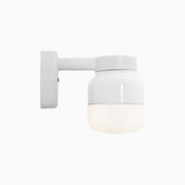 Ohm Wall 100 H150 brun med opalglas - G9