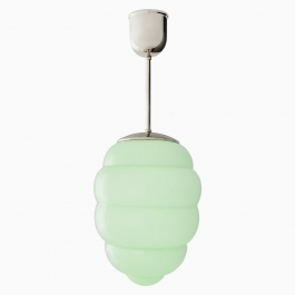 Taklampa Bikupa pastellgrön - förnicklad mässing 540 mm