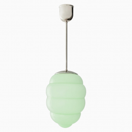 Taklampa Bikupa pastellgrön - förnicklad mässing 640 mm