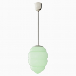 Taklampa Bikupa pastellgrön - förnicklad mässing 840 mm