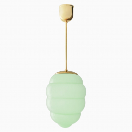 Taklampa Bikupa pastellgrön - mässing 640 mm